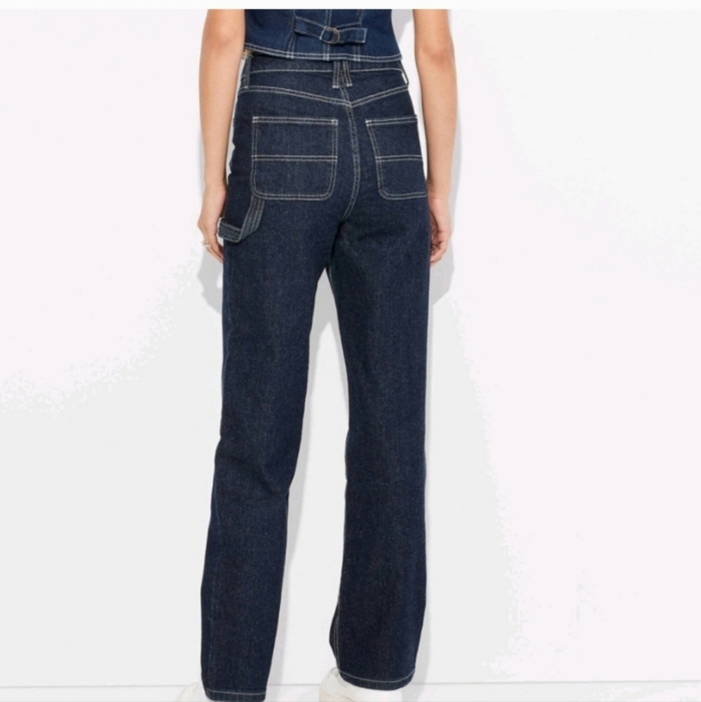 Women's High-Rise EasyRigid Straight Jeans - Wild Fable Blue Raw Wash Size 00/32 - Picture 2 of 13
